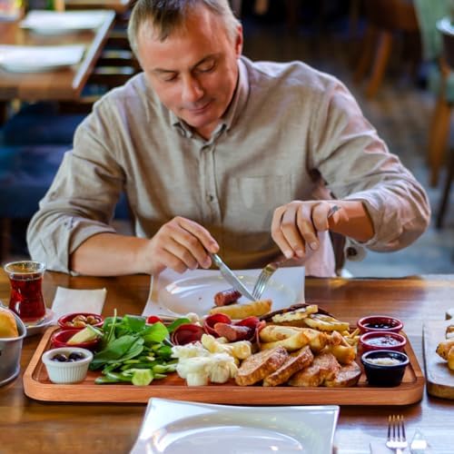 16" x 6.5" Large Wooden Serving Trays Rectangle Serving Platter for