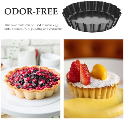 PRETYZOOM Mini Tart Pans with Removable Bottom 3.85 Inch Carbon Steel