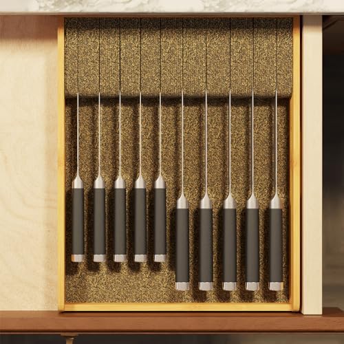 SpaceAid Large Bamboo Knife Drawer Organizer