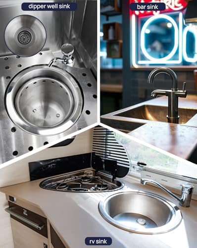 2-in RV Sink Drain Kit, Bar Sink Strainer Basket