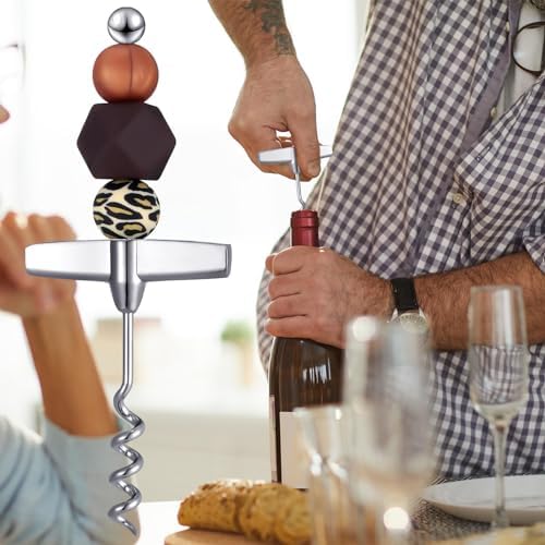 Hushee 40 Pcs Beadable Wine Stoppers with Travel Corkscrew Set