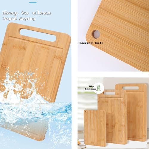 Bamboo Cutting Board Non-Toxic Durable Wooden Cutting Boards for