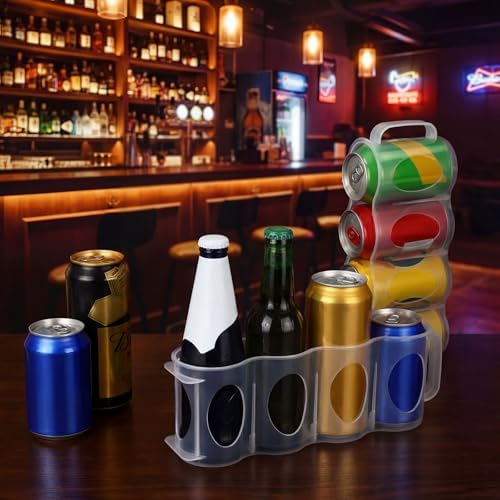 Novabright 6-Piece Portable Soda Can Organizer, Clear
