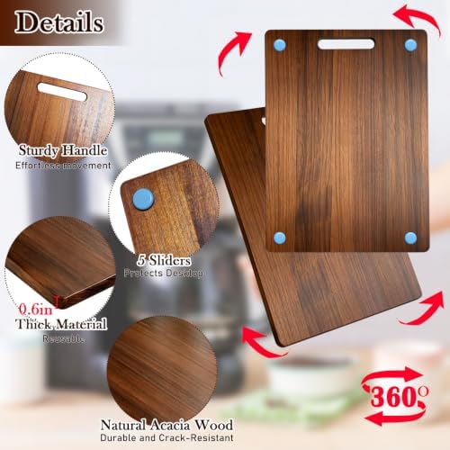 Acacia Wood Appliance Slider, Medium 14"W x 13"D