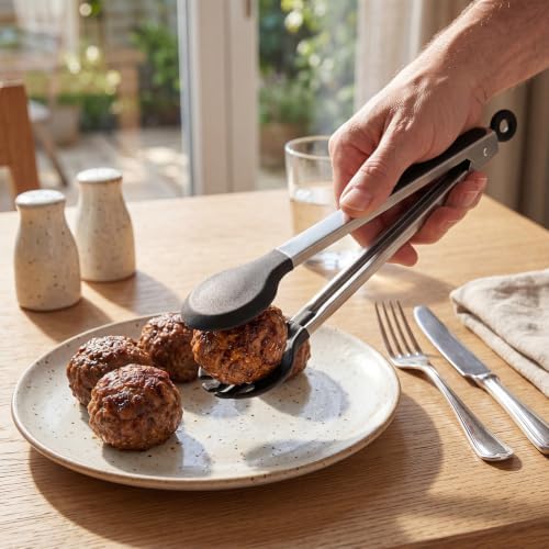 2 Pcs Stainless Steel Salad Tongs