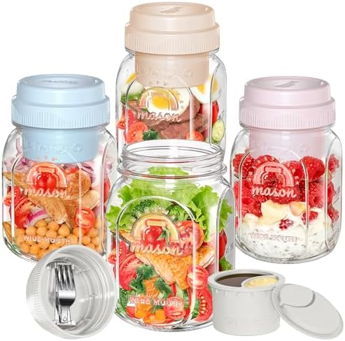 Syntic 4 Pack 32 Oz Glass Salad Containers