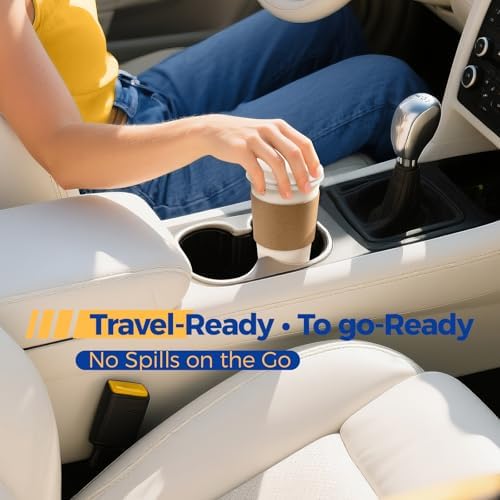 Fit Meal Prep 50 Pack 16 oz Disposable Coffee Cups with Lids, Sleeves