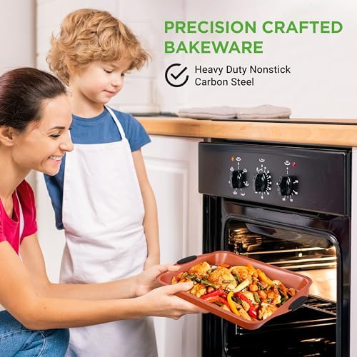 NutriChef 10-Piece Nonstick Baking Pan Set - Premium Carbon Steel