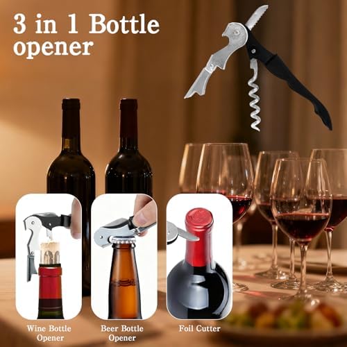 110 Pack Waiter Corkscrew Wine Openers Black Heavy Duty Hinges All in