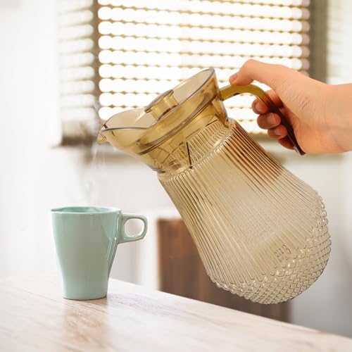 1.5l Acrylic Cold Water Pitcher with Lid Spout and Ergonomic Handle