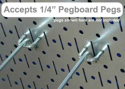 Wall Control Kitchen Pegboard Organizer Pots and Pans Storage Rack Organization Kit with Metallic Silver Pegboard and Black Accessories