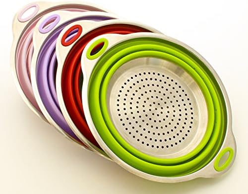 Zoie + Chloe Stainless Steel and Silicone Collapsible Strainer