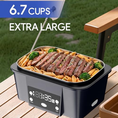 Cordless Electric Lunch Box, 6.7 Cups, 16000mAh