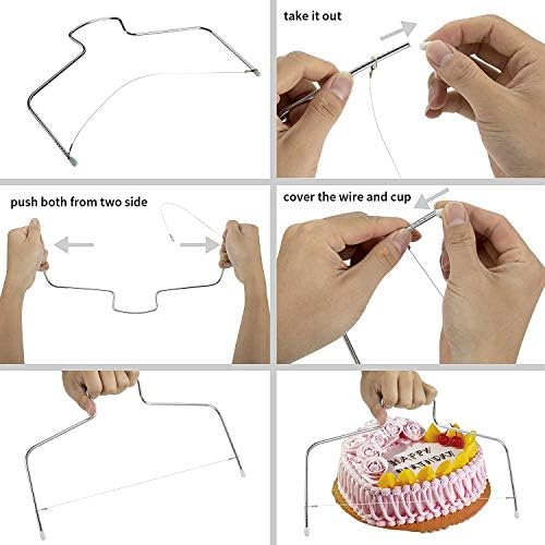 Cake Decorating Turntable with Decorating Comb and Icing Smoother
