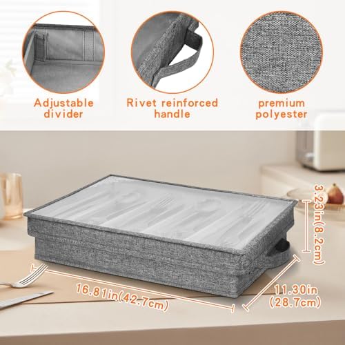 Silverware Storage Box with Removable Lid