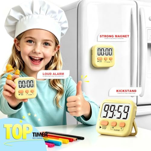Antonki 2 Pack Digital Timers for Kids, Classroom, Kitchen