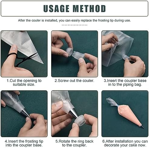 Piping Bags and Tips Set, 100PCS 16 Inch Pastry Bags, Icing Bags