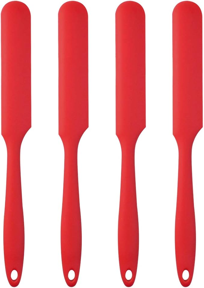 4pcs Silicone Spatula Set Heat Resistant Cake Cream Butter Spatulas Mixing by SUMERSHA