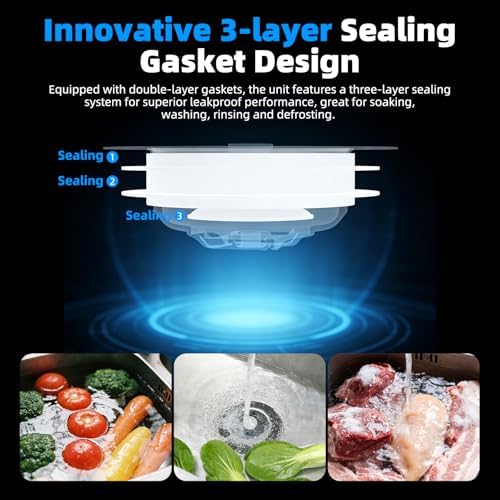 Hibbent 3 in 1 Kitchen Sink Drain Strainer, Stainless Steel Pop Up