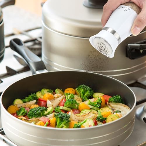 Accmor Salt and Pepper Shakers, 4 oz Stainless Steel Set