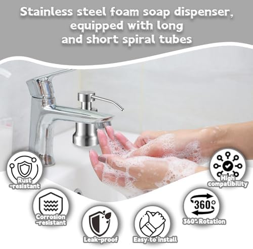 HAIOLORPRO Foaming Soap Dispenser for Kitchen Sink, Kitchen Bathroom