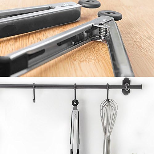 Kitchen Tongs and Spatula, 9" and 12", Silicone Tips