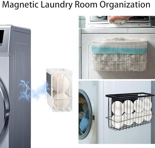 Magnetic Shelf Fridge Basket for Washer Dryer and Locker