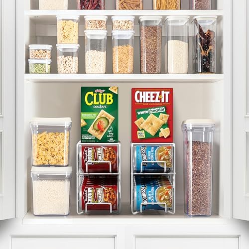 Sorbus Soda Can Dispenser Rack for Fridge, Holds 12 Cans (2 Pack, White)