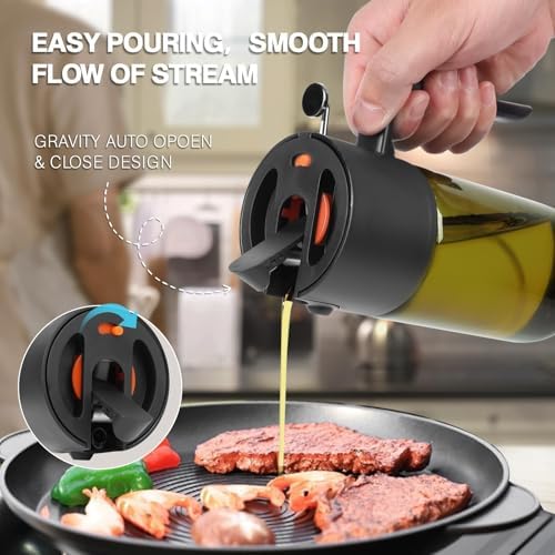 Gelibo 2-IN-1 Oil Sprayer for Cooking,Oil Dispenser for