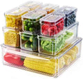10 Pack Fridge Organizers and Storage, Clear Fridge Organizer Stackable