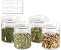 ZENS 10oz Glass Jars with Airtight Lid, 4 Pack Glass Kitchen Canisters