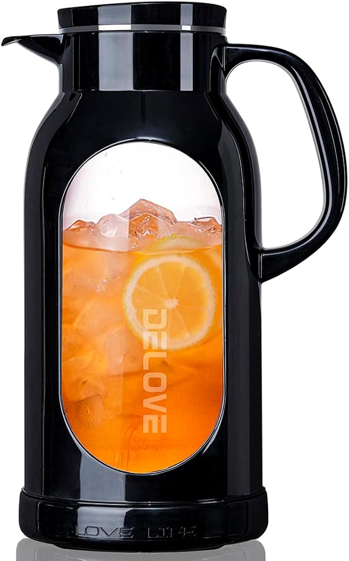 Delove 68 oz/2 Liter Glass Pitcher by Delove