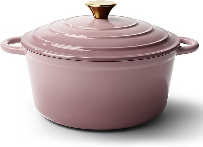 4.5 Quart Dutch Oven Pot with Lid, Non Stick Enameled Cast Iron Dutch Oven by Fijinhom