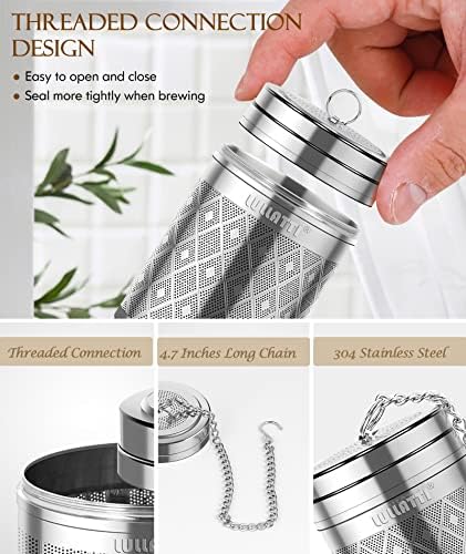 Tea Infusers for Loose Tea, 18/8 Stainless Steel Tea Strainer Set