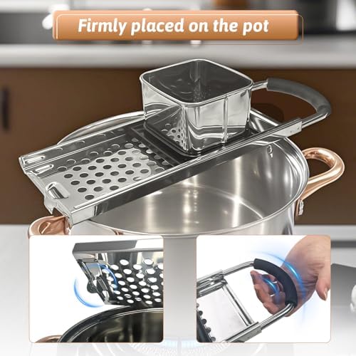Grade Stainless Steel Spaetzle Maker with Anti-slip Rubber Handle