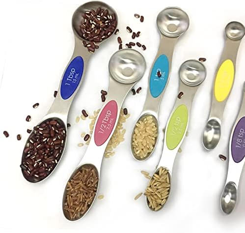 Measuring Spoons Set, Dual Sided(7PCS), Magnetic Measuring Spoons