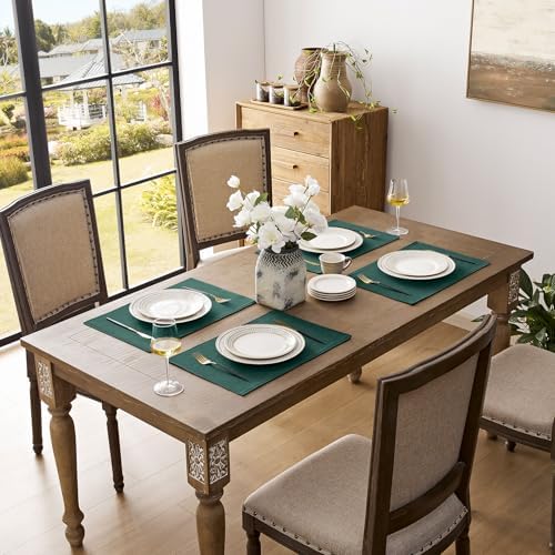Romanstile Cloth Placemats Set of 4, Heat Resistant Double Layered