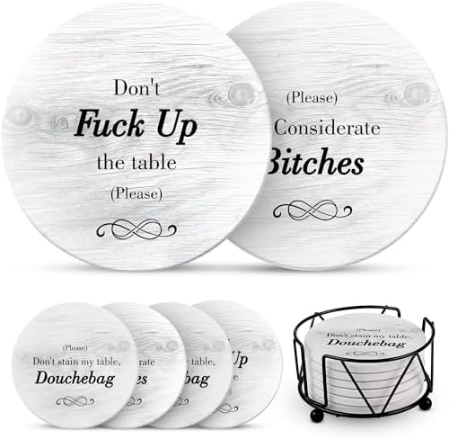Funny Coasters - Perfect White Elephant Gifts - Unique Gifts for Women