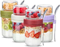 Danmu 4 Pack 21 oz Glass Overnight Oats Containers