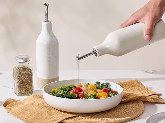 famiware Milkyway 16oz Ceramic Olive Oil Dispenser Bottle, Olive Oil and - Image 4