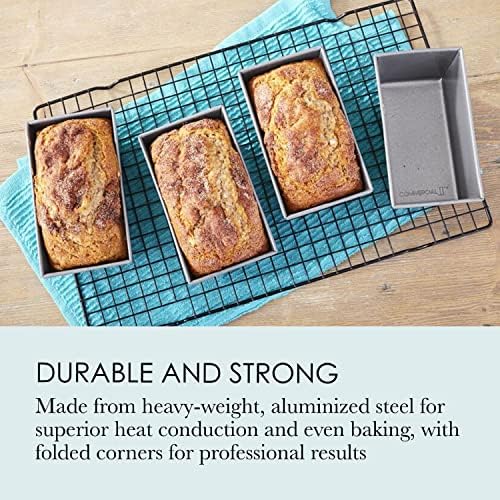 Chicago Metallic Commercial II Non-Stick Mini Loaf Pans, 5.7in X 3.2in