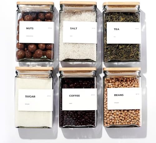 APT 1101 Glass Storage Jars with Bamboo Lid, glass canisters with