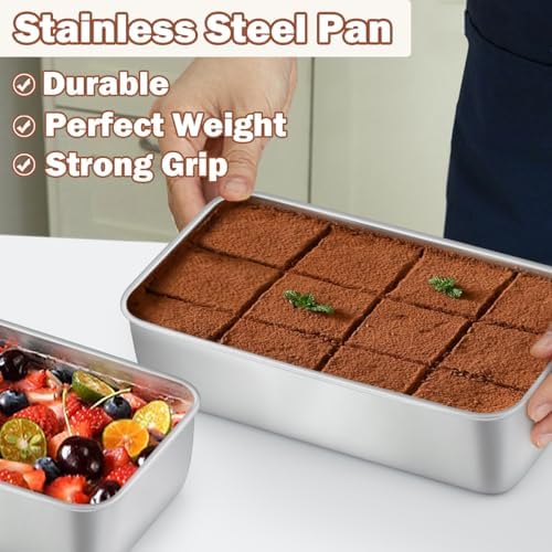 LIANYU Loaf Pans 9x5 Inch, 8 Pack Bread Pans for Baking, Stainless