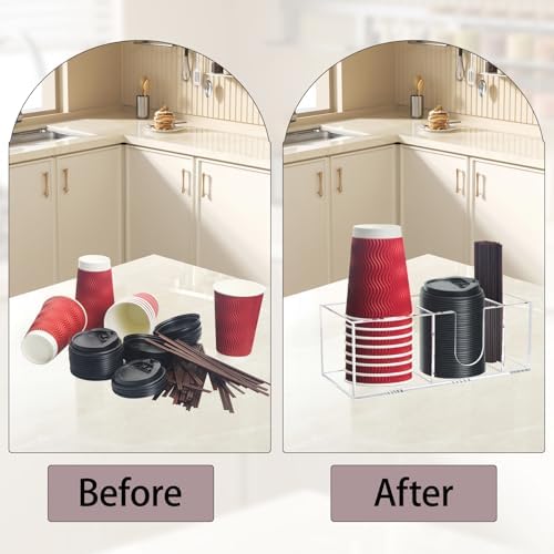 Acrylic Countertop Coffee Cup Holder