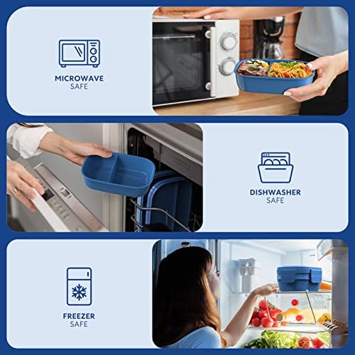HOMETALL Lunch Box Containers, Stackable Bento Box Adult Lunch Box for