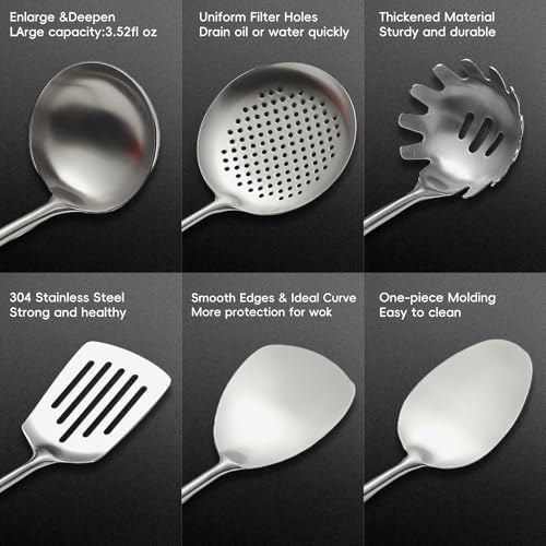 Izurok 18/10 Stainless Steel Kitchen Utensils Set, 10-Piece