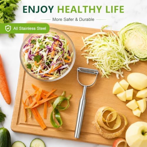 Vegetable Peeler Julienne Peeler,2-in-1 Stainless Steel Peelers for