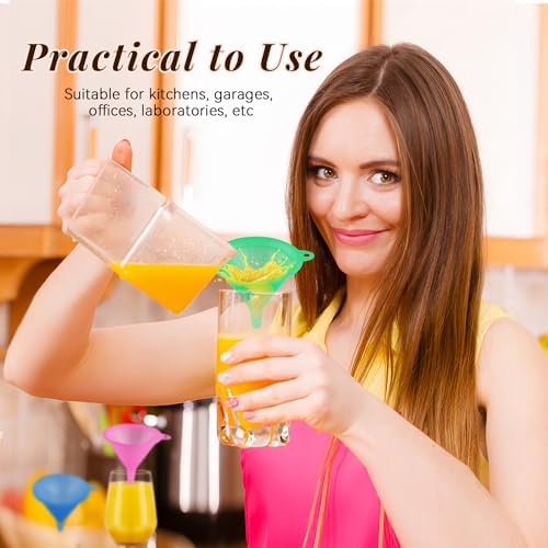 20 Pcs Plastic Funnel Set Colorful Wide Mouth Funnel Multipurpose