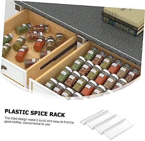 Happyyami Drawer Spice Rack Acrylic Spice Storage for Kitchen