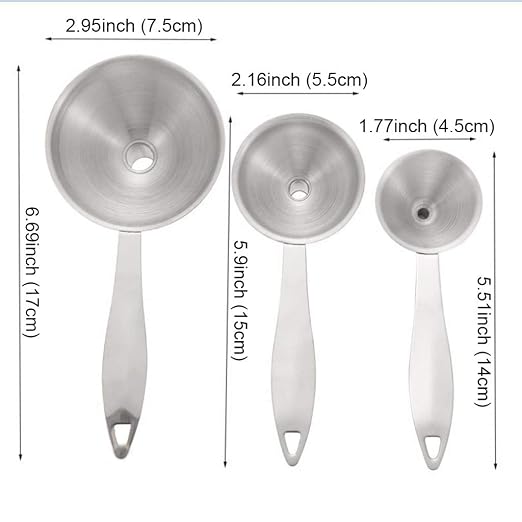 Small Funnels for Filling Bottles, Food Grade Mini Metal Funnel for - Image 2
